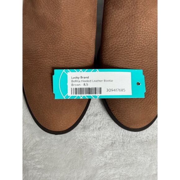 Lucky Brand Womens Bellita Heeled Leather Bootie Brown Size 8 1/2 - Picture 5 of 10